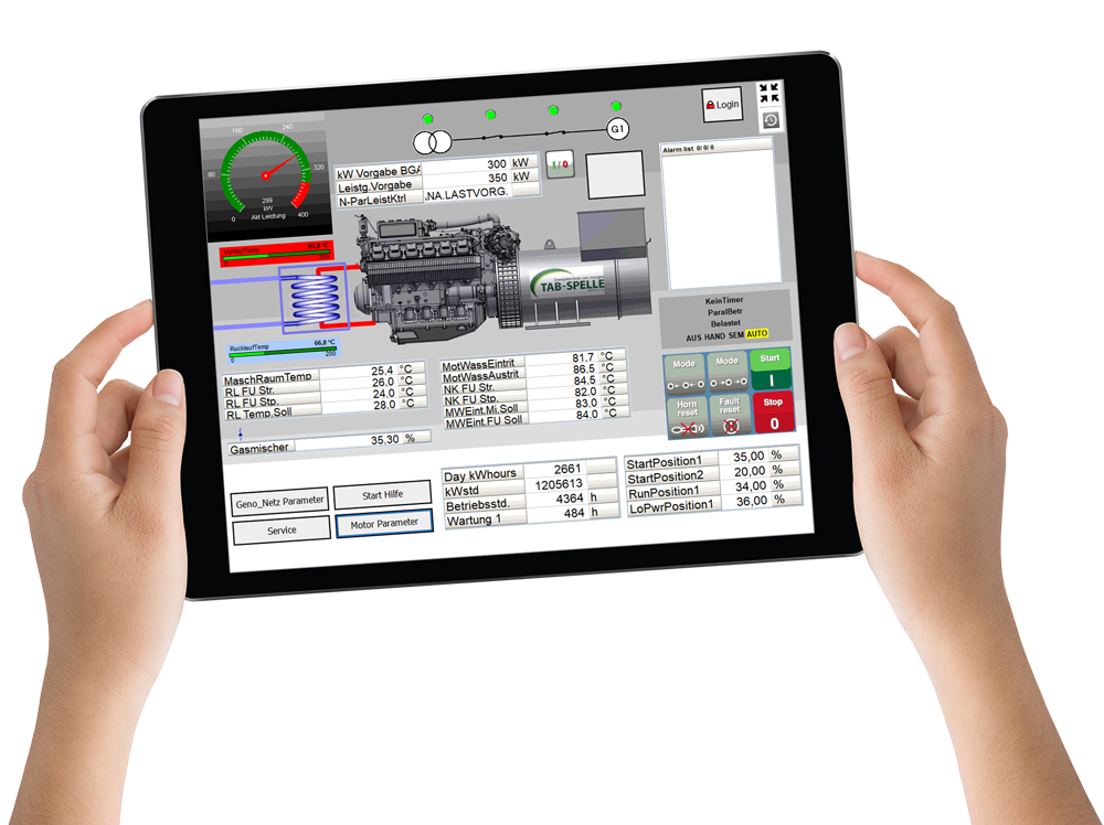 Online-BHKW Überwachung Service Wartung Ersatzmotoren